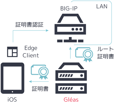 BIG-IP Edge Gateway と iOS での電子証明書認証 – プライベート認証局 Gléas